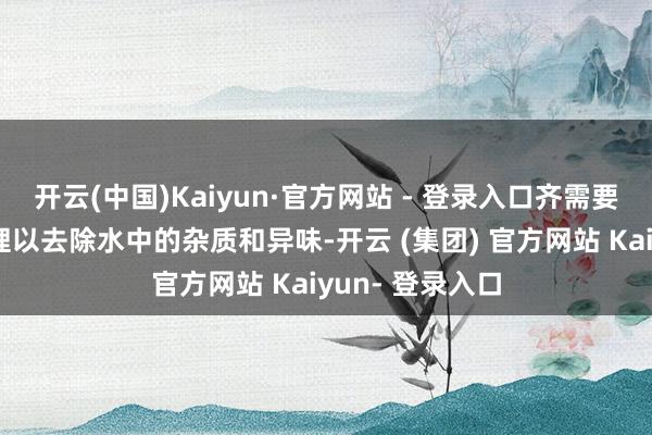 开云(中国)Kaiyun·官方网站 - 登录入口齐需要经过反浸透处理以去除水中的杂质和异味-开云 (集团) 官方网站 Kaiyun- 登录入口